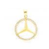 Ewena Ocelový přívěsek Mercedes Gold GL392 + dárkové balení