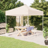 Skladací párty stan krémový 2x2 m-ForU-93494