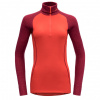 Devold DUO ACTIVE WOMAN ZIP NECK rolak beetroot