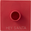 Svietnik na klasickú sviečku Xmas Hey Santa červený