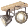 Brilliant Carmen Wood 72029/84 stropná lampa LED GU10 50 W drevo, nerezová oceľ kartáčovaná; 72029/84