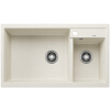 Blanco Metra 9, silgranitový drez 860x500x190 mm, 2-komorový, jemná biela, BLA-527121