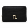 Dámska čierna peňaženka Tamaris so zlatým logom