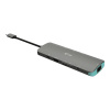 i-tec Metal C31NANODOCKLANPD dokovacia stanica a replikátor portov Kábel USB 3.2 Gen 1 (3.1 Gen 1) Type-C Strieborná, Tyrkysová (C31NANODOCKLANPD)
