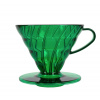 Plastový dripper Hario transparentný V60-02 zelený