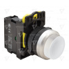 Tracon Výstuplé tlačidlo 1xNO 5A 230V IP65 biele NYG3-HW