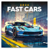 NOTIQUE Nástenný poznámkový kalendár Fast cars (Fantastické autá) 2026 - Notique