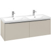 VILLEROY & BOCH Subway 3.0 závesná skrinka pod dvojumývadlo, 2 zásuvky, 1272 x 478 x 429 mm, Cashmere Grey, C56700VN