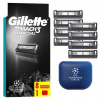Gillette Mach3 Charcoal Náhradné Holiace Hlavice pre Mužov s 3 Čepieľkami