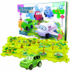 PUZZLE DLA DZIECI INTERAKTÍVNA ŽELEZNIČNÁ DRÁHA Z PUZZLE LOGICKÉ DRÁHY DINOSAURUS