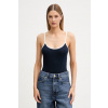 Tommy Hilfiger body dámske s bavlnou UW0UW06275 tmavomodrá L