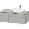 DURAVIT L-Cube závesná skrinka pod umývadlo na dosku (umývadlo vpravo), 4 zásuvky, 1220 x 550 x 482 mm, betón šedá matná, LC4874007070000