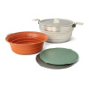 SEA TO SUMMIT Detour Essentials Camp Kitchen Kit - [4 Piece] 5L Pot Set w/ Colander and Cutting Boards,