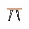 SIGNAL MEBLE Okrúhly jedálenský stôl rozkladací GALAXY, čierna/dub artisan