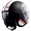 Prilba LS2 OF599 Spitfire Inky Matt Black White XL (Prilba LS2 OF599 Spitfire Inky Matt Black White XL)