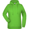 James & Nicholson Mikina JN 795 s kapucí, dámská COT02079504202-lime green M Zelená lime