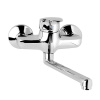 Mereo Mereo, Drezová nástenná batéria, Sonáta, s ramienkom plochým rovným 210 mm, chróm, MER-CB302AN