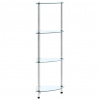zahrada-XL Regál so 4 policami, priehľadný 30x30x100 cm, tvrdené sklo 249515