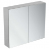 Ideal Standard Mirror&Light Zrkadlová skrinka s LED osvetlením a zásuvkou, 80x70 cm, hliník T3442AL