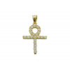 Doria Prívesok zlatý ocele kríž so zikónmi F273