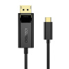 Choetech XCP-1801BK Kábel USB-C na Display Port, jednosmerný, 4K, 1,8 m (čierny) XCP-1801BK