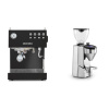 Ascaso Steel DUO, Black + Rocket Espresso SUPER FAUSTO, chrome