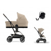 CYBEX Eezy S Twist+ 2 + Cot S Travel Set Aton B2 i-Size almond beige 2025