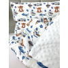 INTERMEDIC SK Set Intermedic do kočíka Macko s vláčikom/minka biela 100x75/40x30 cm