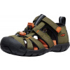 KEEN SEACAMP II CNX CHILDREN detské sandále Farba: dark olive/gold flame, Veľkosť: 30
