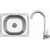 Set Sinks N110 (dřez Classic 500 V 0,5 mm, matný + baterie Arco Celonerezová)