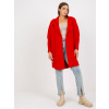 Červený teddy coat Eveline s vreckami -MBM-PL-1521.97P-red ONE SIZE