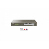 Tenda TEG1116P-16-150W - PoE AT Switch 135Watt, 16xRJ45 Switch s 16x 10/100/1000 Mbps PoE, bez ventilátora, kovový