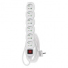 EMOS Predlžovací kábel 3 m / 6 zásuviek / s vypínačom / biely / PVC / 1 mm2 P1613