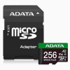ADATA 256GB MicroSDXC UHS-I U3 V30 + adaptér (UD256GUI3V30A2SP-RA1)