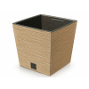 Kvetináč Prosperplast FURU SQUARE LOW ECO WOOD 30 cm naturo