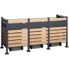 Westmann box 3 kovový box na odpadkové koše 3 x 240l, imitácia dreva