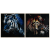 Bravissima Kitchen Maľba DKD Home Decor Tiger 80 x 3 x 80 cm Moderný (2 kusov)