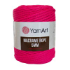 Špagát Macrame Rope 5 mm Špagát Macrame Rope 5 MM Neónovo ružová 803