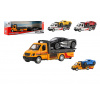 Teddies Auto odťahovka + auto kov/plast 11cm na spätné natiahnutie mix druhov v krabičke 24x7,5x6cm