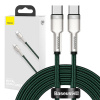 Kábel USB-C na USB-C Baseus Cafule, 100 W, 2 m (zelený) 23185