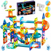 Magnetické kocky 111ks svietiaca 3D sada guličková dráha pre deti