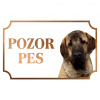 Mastif - Kovová tabuľka POZOR PES
