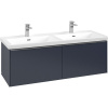 VILLEROY & BOCH Subway 3.0 závesná skrinka pod dvojumývadlo, 2 zásuvky, 1272 x 478 x 429 mm, Marine Blue, C56700VQ