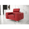 Nábytek PEGAS s.r.o. Křeslo ORION přírodní kůže - červená kůže