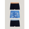 SPODNÁ BIELIZEŇ GANT ISLAND PRINT TRUNK 3-PACK PERFECT BLUE
