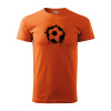 Sablio Tričko s potlačou Futbalová lopta Paint - oranžové XL