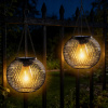 2x SOLÁRNA LED LAMPA ZÁHRADNÁ GUĽA ZÁVESNÁ DO ZÁHRADY NA TERASU