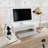 zahrada-XL Stojan na monitor, biely 42x24x13 cm, kompozitné drevo 800216