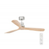 FARO Barcelona | FARO 33373DC - Stropný ventilátor LANTAU drevo/matný chróm pr. 132 cm + DO | FA33373DC