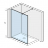Jika Pure Sklenená stena bočná 140 cm na sprchovú vaničku 140 cmx80 cm a 140 cmx90 cm, s úpravou Jika Perla Glass, 140cm x20cm x200 cm H2674250026681